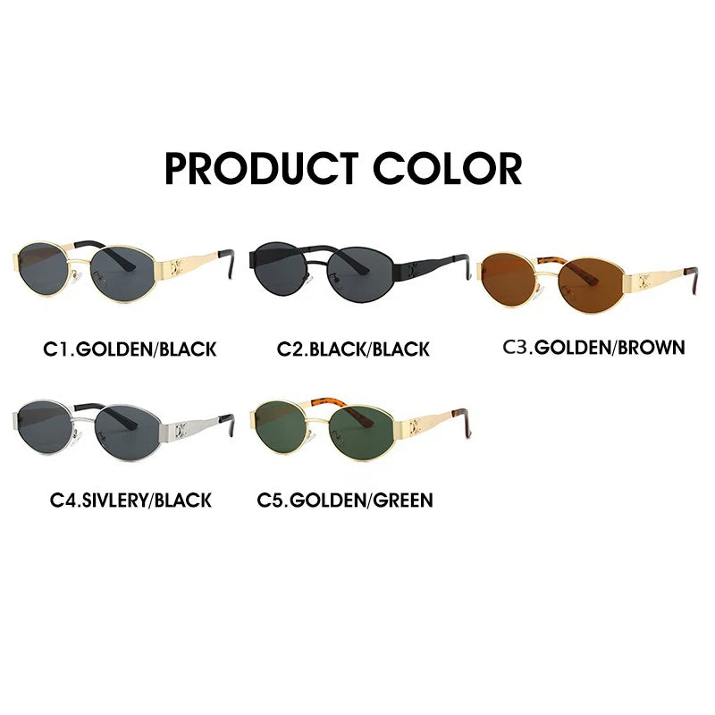 Classic Retro Oval Round Luxury Sunglasses Women Designer Glasses Shades Gafas De Sol Gafas De Sol Hombre